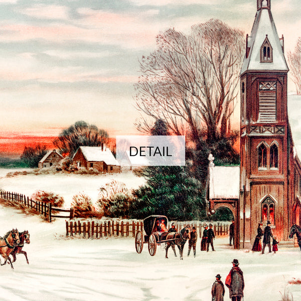 Hoover & Son Painting - Christmas Eve - Samsung Frame TV Art - Digital Download - Vintage Landscape - Winter Village Scene - Holidays Decor